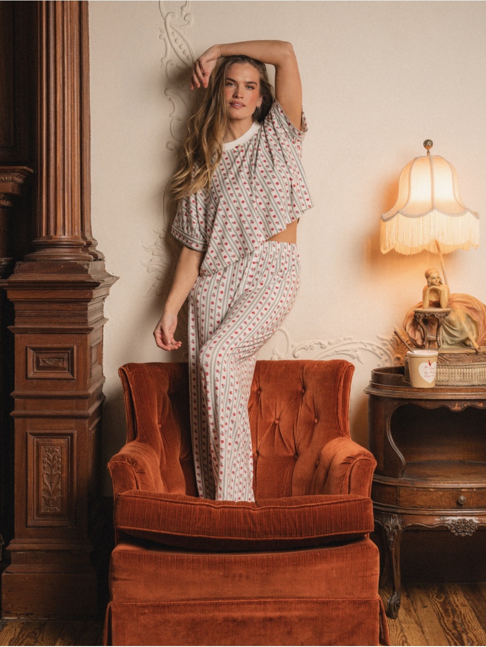 WeWoreWhat Ivory Floral Pajama Set